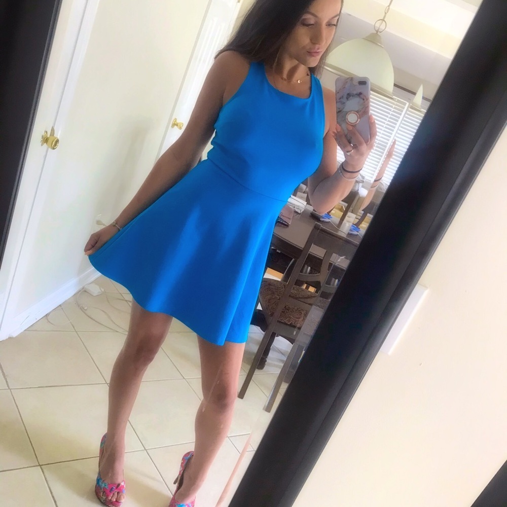 Blue BCBG skater dress